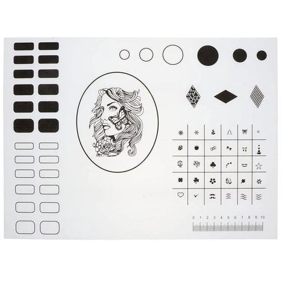 Acrylic Nail Training Mat, Manicure Art Practice Mat Silicone Trainer Sheet Practice Pad Nail Tool for Acrylic Fingernails