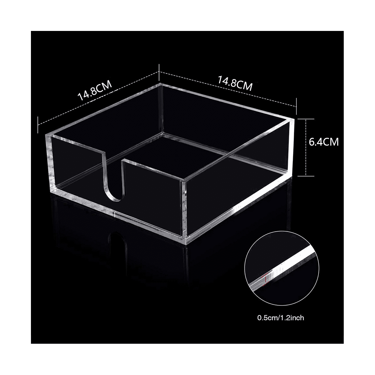 Acrylic Napkin Holder for Table, Clear Beverage Napkin Holder Square