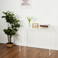 thumbnail image 1 of Acrylic Narrow Console Table for Entryway, Acrylic Table, Square Legs, Skinny Entry Table for Sofa, Foyer, Hallway, Living Room, Clear, 1 of 7