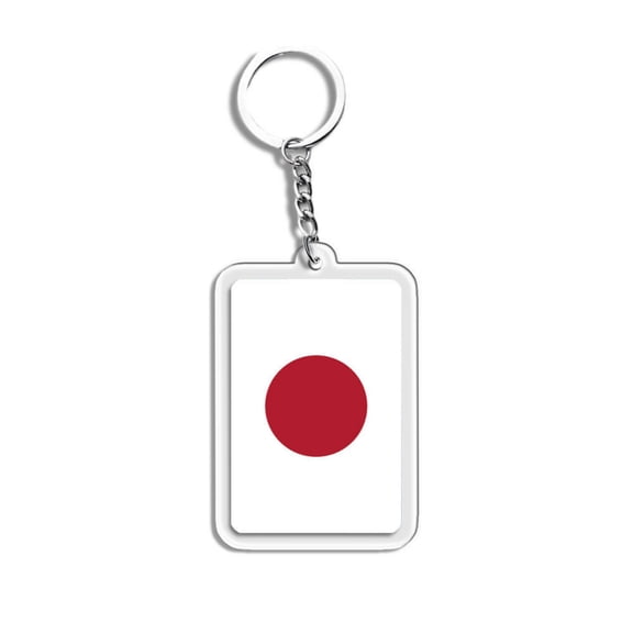 Acrylic National Flag Keychain Pendant Travel Souvenir Small Gift Accessories for Backpack Bag Key Ring Decoration