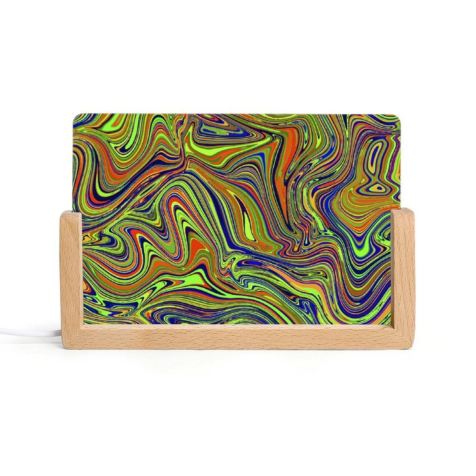 Acrylic Night Light Seven Color Inclined Insert Base Simple ...