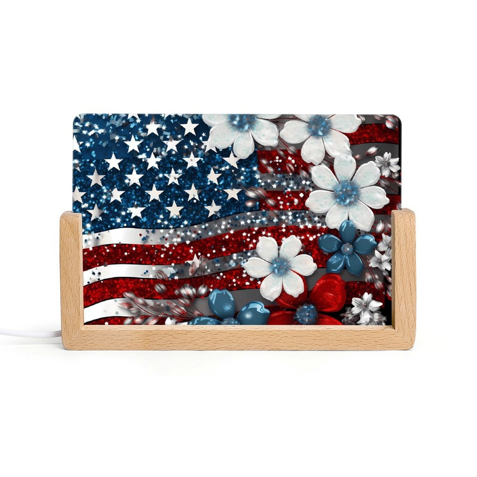 Acrylic Night Light Seven Color Inclined Insert Base Simple ...