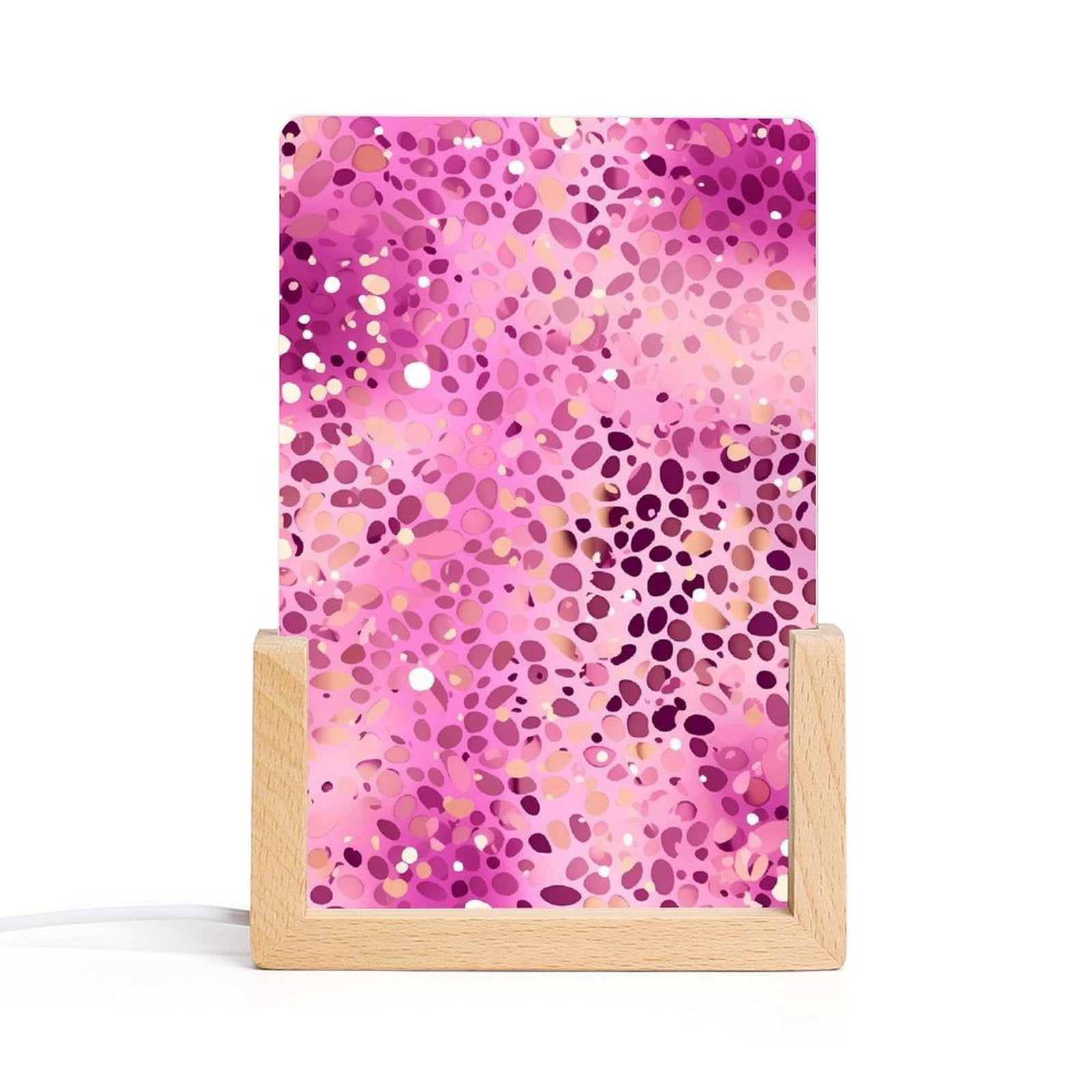 Acrylic Night Light Seven Color Inclined Insert Base Simple ...