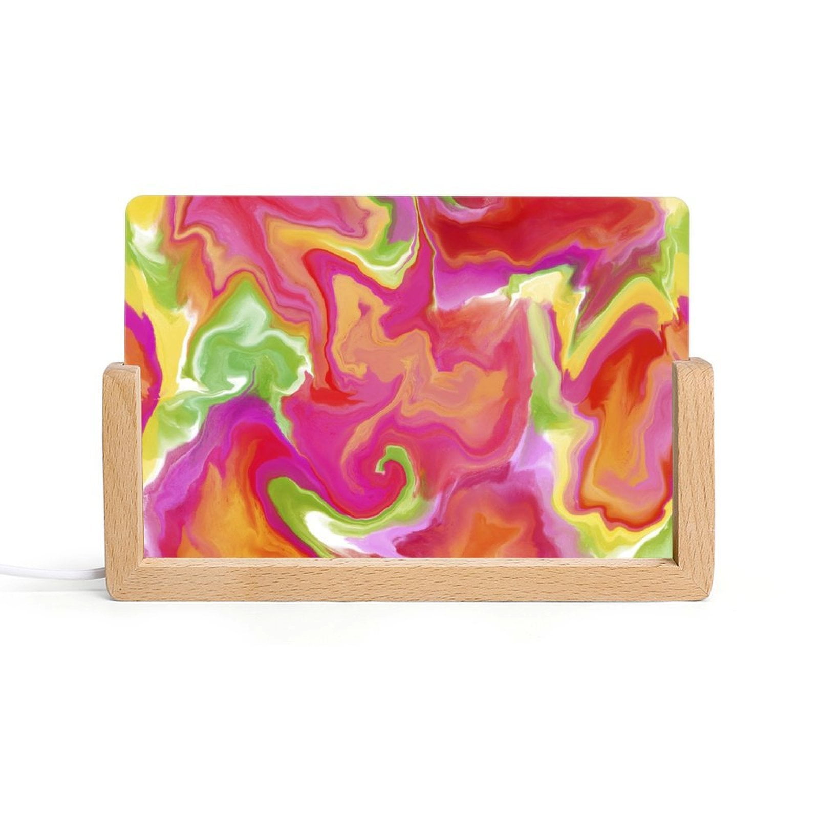 Acrylic Night Light Seven Color Inclined Insert Base Simple ...