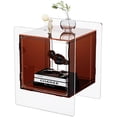 thumbnail image 1 of Acrylic Nightstand Colorful Bedside Table with Open Storage Shelf,Clear Side Table for Living Room (1, Dark Brown), 1 of 9