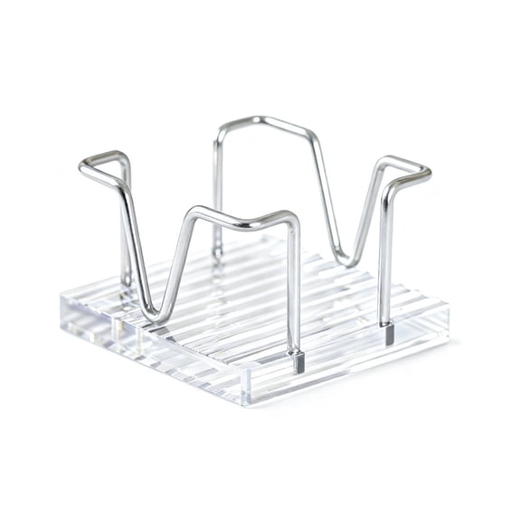 Acrylic Note Block Storage Box With Metal Frame Multipurpose Desk Note Organizers For Notes Messages And Memos Sheets