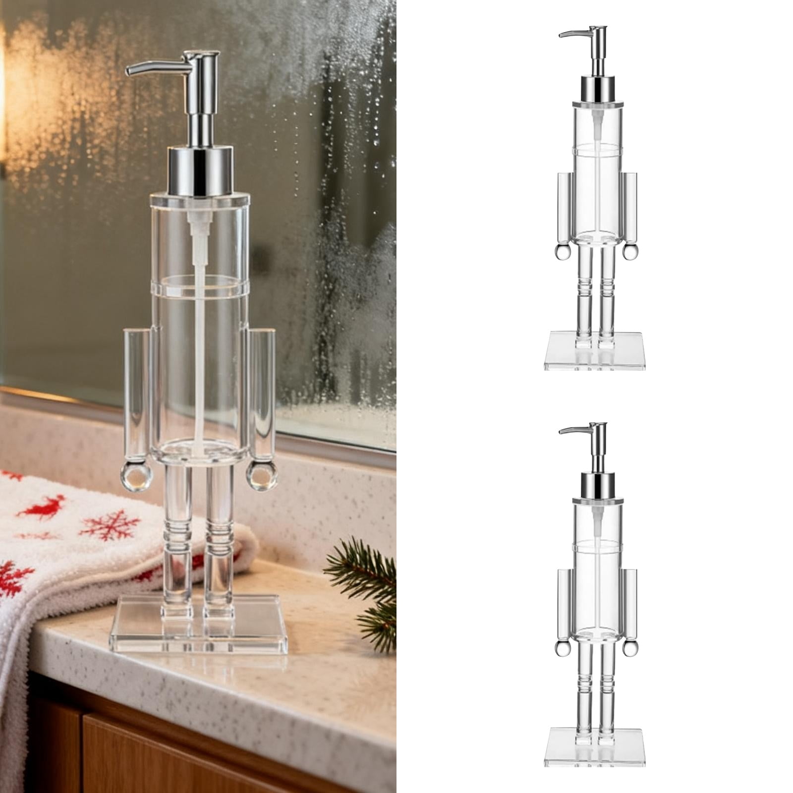 Acrylic Nutcracker Soap Dispenser,Decorative Soap Dispenser,Christmas ...