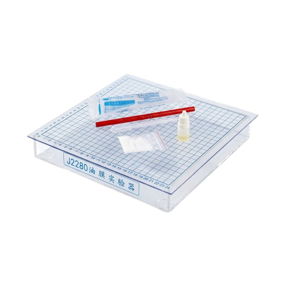 Acrylic Oil Film Experiment Apparatus with Marked Tray Layout, Physics Classroom Teaching Set for Lab Demonstration and