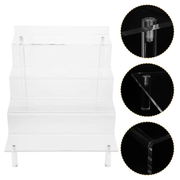 Acrylic Organizer Stand Multi-Tier Display Risers Clear Home Office Collectors 25.50X23.00X22.50CM 1Set
