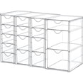 thumbnail image 1 of Acrylic Organizer with 16 Drawers (4 Set),Clear Storage Drawers for Office Supplies,Desk Organization and Storage for Makeup,Jewelry,Art Crafts, 1 of 7
