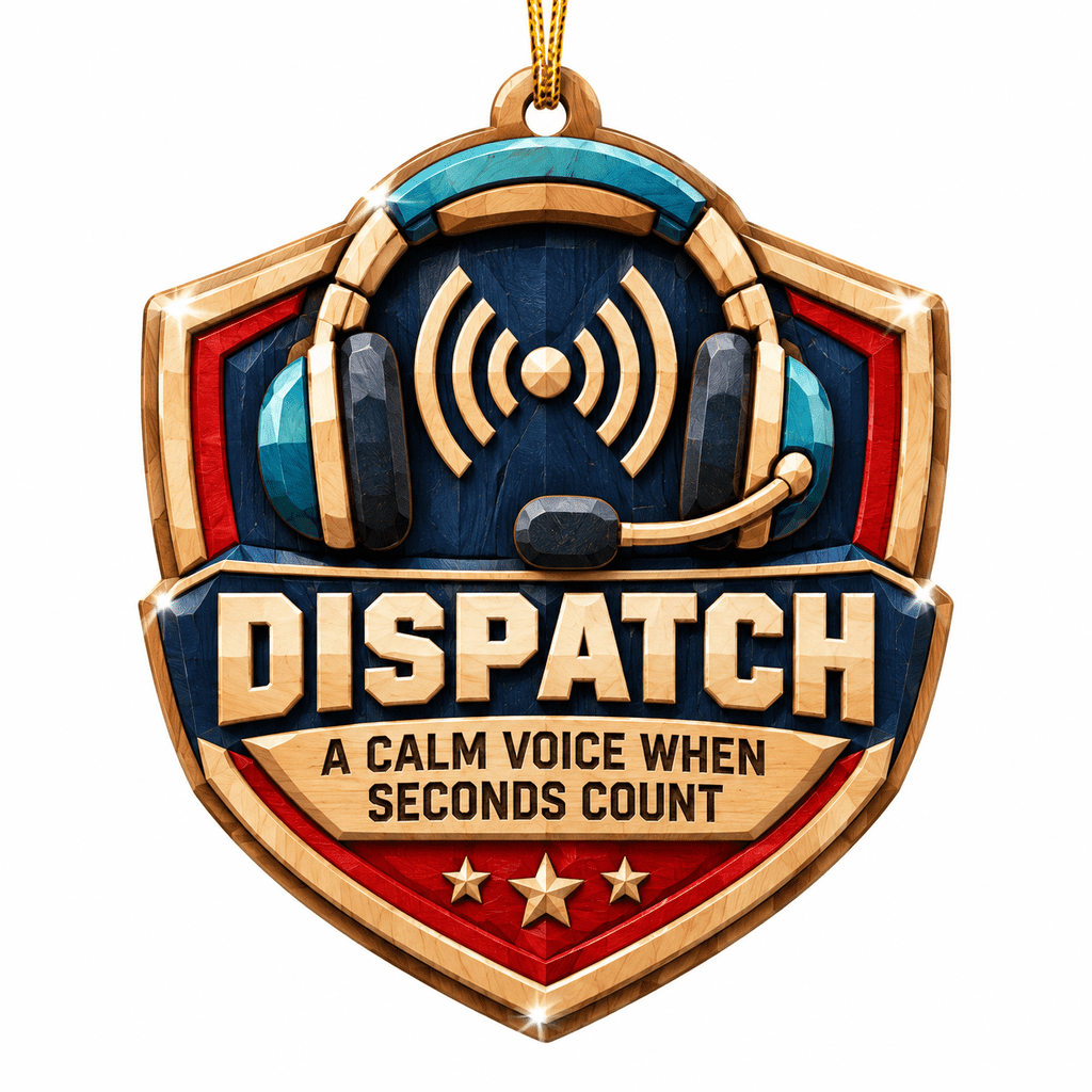 Acrylic Ornament 911 Dispatcher Headset Emblem Hanging Keepsake Gift ...