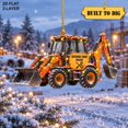 Dig Dig Tractor Acrylic Ornament Backhoe Loader Built to Dig Window Hanging for ...