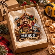 Acrylic Ornament Carpenter Workshop Tools Christmas Tree Hanging for Woodworkers