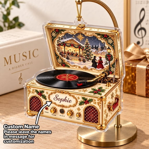 Turnadle Acrylic Ornament Christmas Vintage Turntable Design Decor - Walmart.com