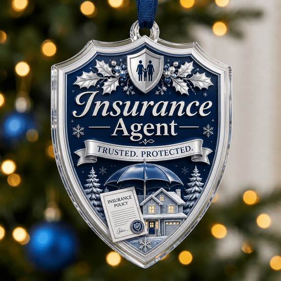 Acrylic Ornament Insurance Agent Shield Acrylic Hanging Decor for Insurance Agents