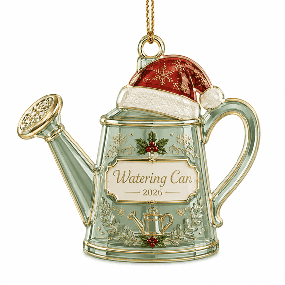Acrylic Ornament Watering Can Christmas Acrylic Hanging Ornament for Gardeners