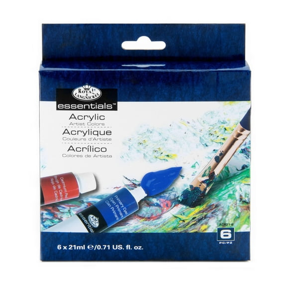 Acrylic Paint 21ml 6/Pkg-Assorted Colors