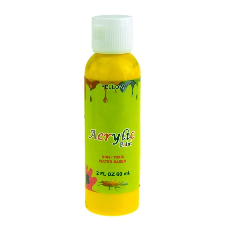 Acrylic Paint Bottle Non-Toxic, 60 mL, Yellow
