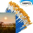thumbnail image 1 of Acrylic Paint Brushes Set, TSV 100Pcs All Purpose Artist Brushes for Oil Watercolor, Body Face Nail Art, Rock Painting, 1 of 8