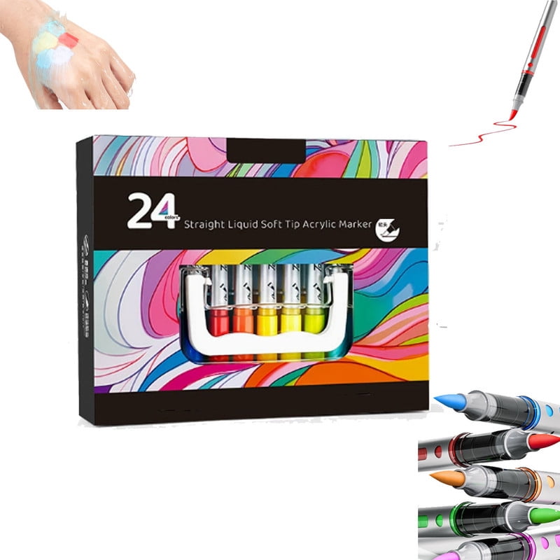 Acrylic Paint Markers Set, Drawing Marker Pen, Acrylic Paint Pens Extra Fine Tip Acrylic Paint Markers, For Rock Painting, Plastic, Ceramic, Stone, Wood, DIY
