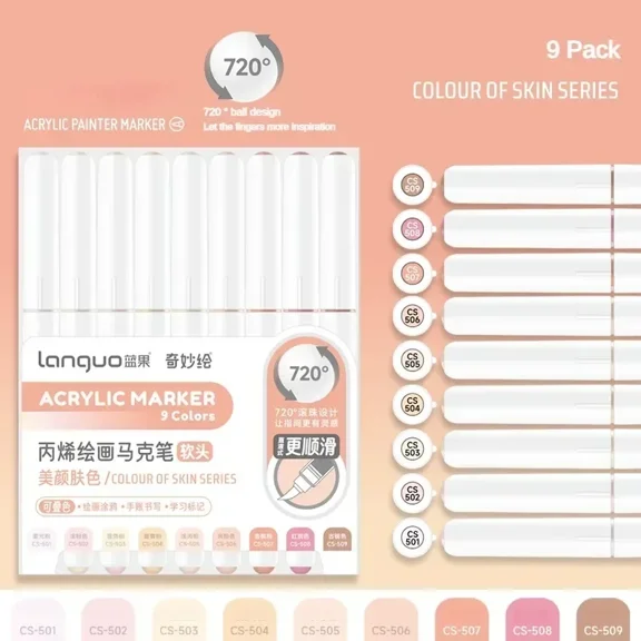 Acrylic Paint Markers, Soft Brush Tip Marker Pens Set with Marker Bag, Acrylic Paint Pens for Fabric, Wood, Stone, Canvas, Glass, Egg, Rock Painting, DIY Crafts and Art Supplies