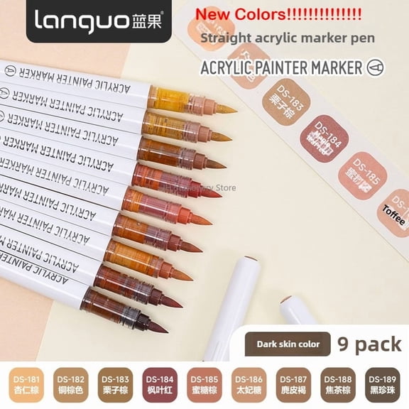 Acrylic Paint Markers, Soft Brush Tip Marker Pens Set with Marker Bag, Acrylic Paint Pens for Fabric, Wood, Stone, Canvas, Glass, Egg, Rock Painting, DIY Crafts and Art Supplies