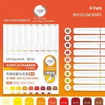 Acrylic Paint Markers, Soft Brush Tip Marker Pens Set with Marker Bag, Acrylic Paint Pens for Fabric, Wood, Stone, Canvas, Glass, Egg, Rock Painting, DIY Crafts and Art Supplies