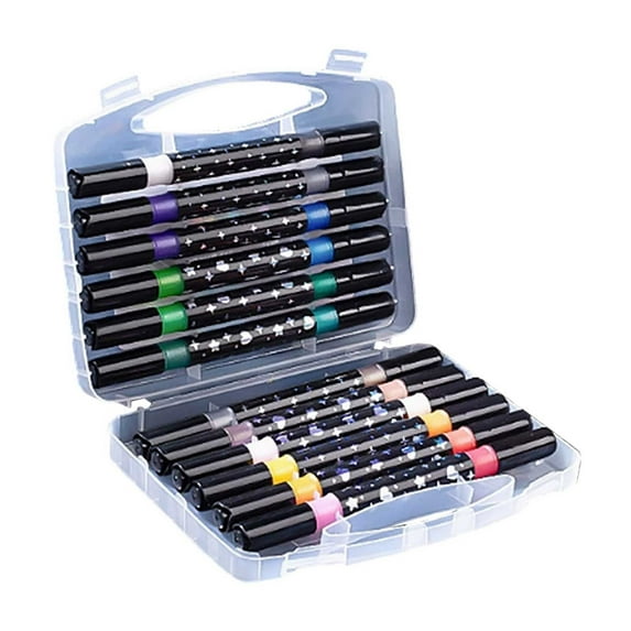 Acrylic Paint Markers, Waterproof Dual Tip Acrylic Paint Pens, Markers Set for Paper, Rock, Wood, Canvas and DIY Crafts Making Art Supplies (12Pcs/24 Colors)