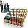 thumbnail image 1 of JKB Concepts Acrylic Paint Organizer and Paint Brush Holder. 6 Brush Support Bead Options (Pewter)., 1 of 10