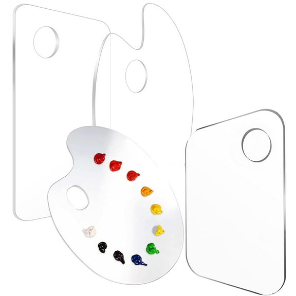 Acrylic Paint Palette,Happon Artist Painting Palette,Clear Non-Stick Oil Paint Palette for Watercolor, Transparent Art Paint Pallet for DIY Art Craft Painting (4Pcs, 20 x 30 cm)