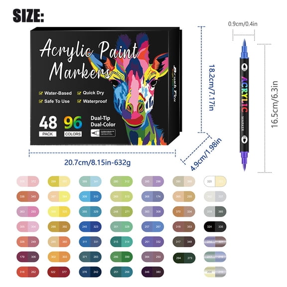 Acrylic Paint Pens Markers for Rock Ceramic Wood Canvas Craft DIY and Custom Art Projects