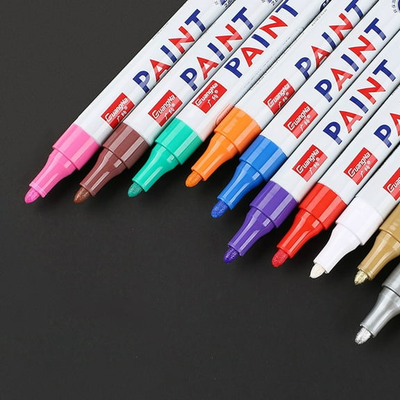 Acrylic Paint Pens Paint Markers Dry Fast Permanent & Waterproof 12 Color Oil-Based Paint Marker Pen Set for Rock Painting