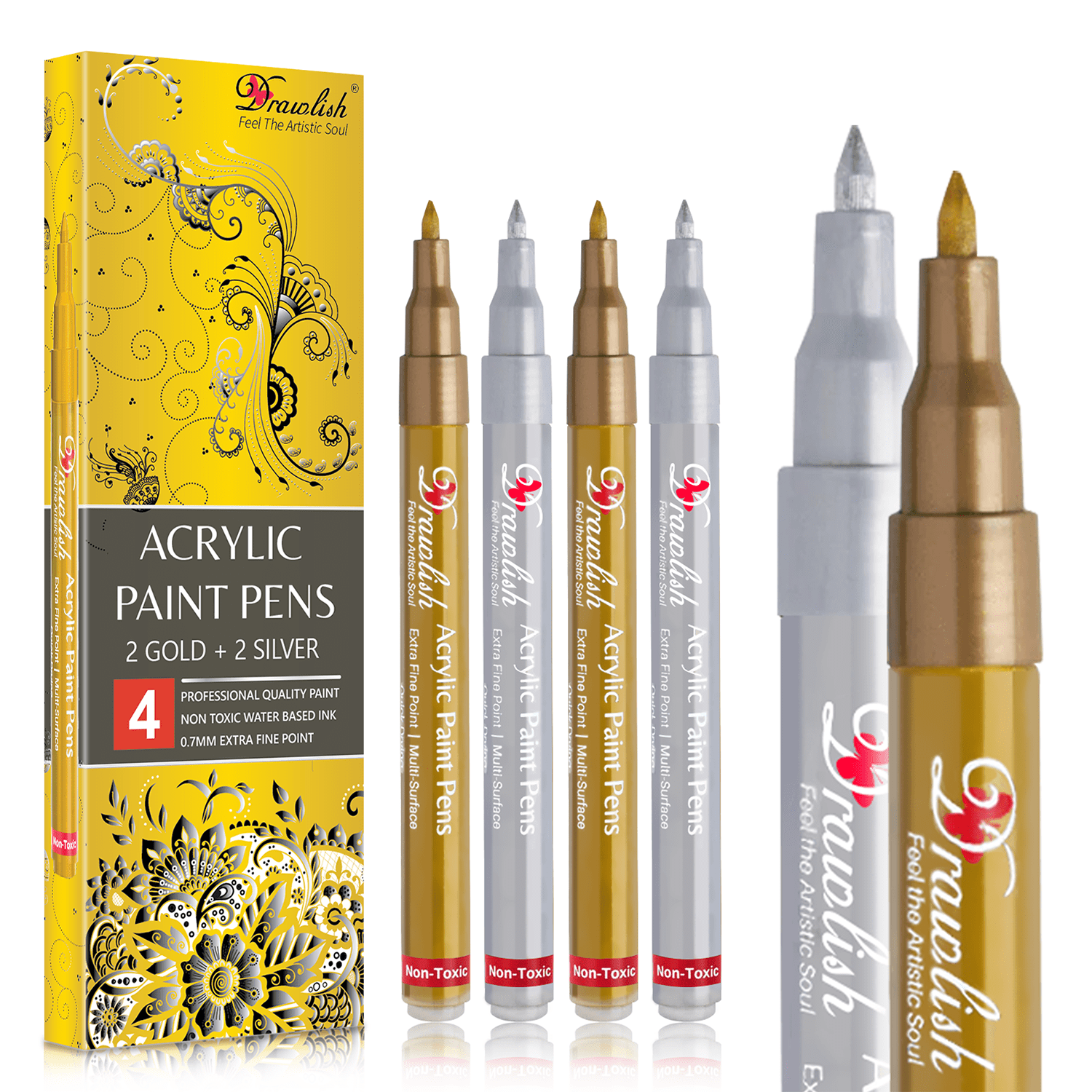 Acrylic Paint Pens Set of 60 Colors Paint Markers Pens for Rocks