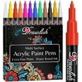 thumbnail image 1 of Acrylic Paint Pens for Rock Painting - Set of 12 Acrylic Markers - 0.7mm Tip with Extra Fine Point & Water-Based Ink - Ideal Paint Marker for Ceramic, Fabric, Porcelain, Wood, Canvas & DIY Mug Design, 1 of 7