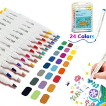 Acrylic Paint Pens Set,24 Colors Acrylic Markers Kits for 2mm Painting,Quick Dry Acrylic Paint Markers for Wood,Canvas,Stone,Rock Painting,Glass,Ceramic Surfaces,DIY Crafts Making Art Supplies