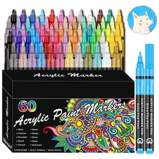 Artistro Acrylic Paint Pens for Fabric, Glass, Extra Fine Tip, 12 Metallic  Paint Markers 