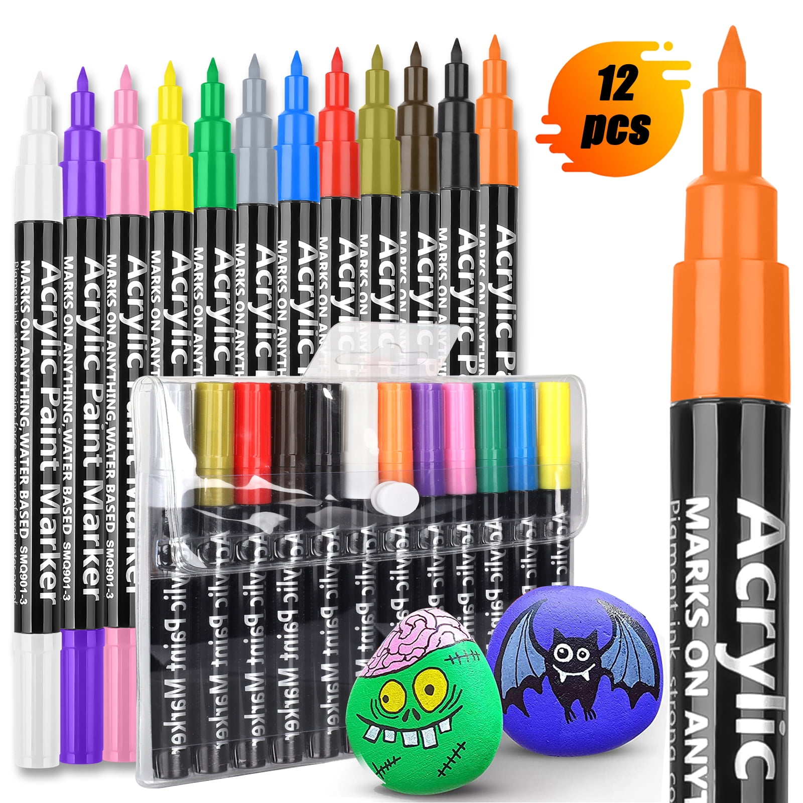 Let's Resin Acrylic Paint Markers - 12 Colors