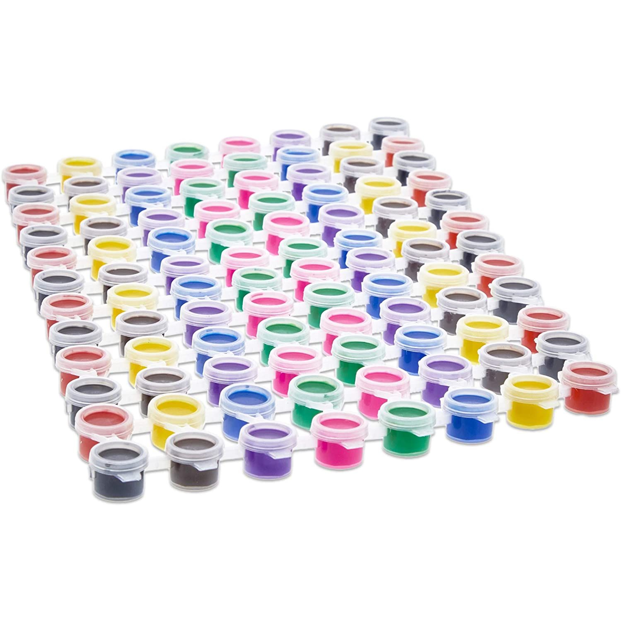 45pcs Empty Paint Pots Strips Paint Brush Set for Kid,15 Strips 90 Pots