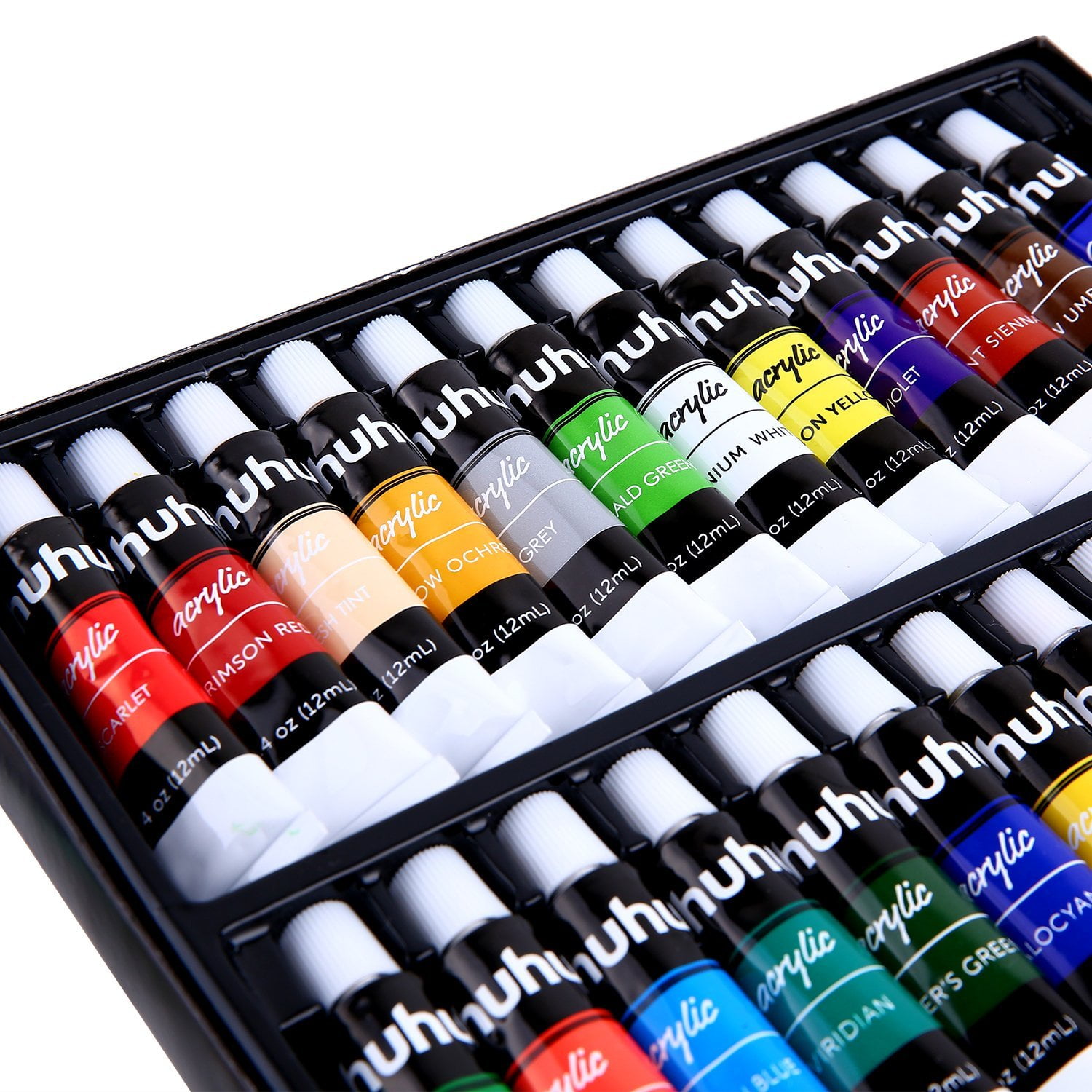 Acrylic Paint Set - Artist Quality Paints for Painting Canvas, Wood, Clay,  Fabric, Nail Art, Ceramic & Crafts - 12 x 12ml Heavy Body Colors - Rich  Pigments - Professional Supplies by MyArtscape - Gourd Depot