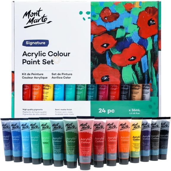 Acrylic Paint Set 24 Count Each 1.22 Fl Oz 24 Colors
