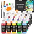 thumbnail image 1 of Acrylic Paint, Shuttle Art 25 Colors Acrylic Paint Set, 2oz/60ml Bottles, Rich Pigmented, Waterproof, Premium Acrylic Paints for Artists, Beginners and Kids on Canvas Rocks Wood Ceramic Fabric, 1 of 9
