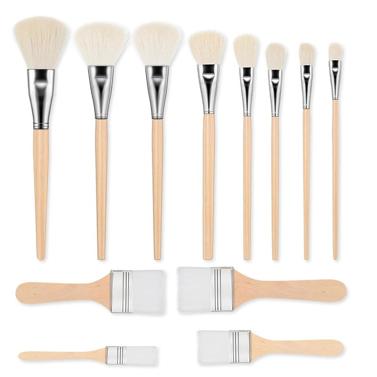 Acrylic Painting Mop Brushes Various Sizes Paint Brush Set with Wooden Handle Watercolor Oil
