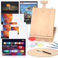 thumbnail image 1 of Acrylic Painting Set, Shuttle Art 59 Pack Professional Painting Supplies with Wood Tabletop Easel, 30 Colors Acrylic Paint, Canvas, Brushes, Palette, Complete Painting Kit for Kids, Adults, Artists, 1 of 8