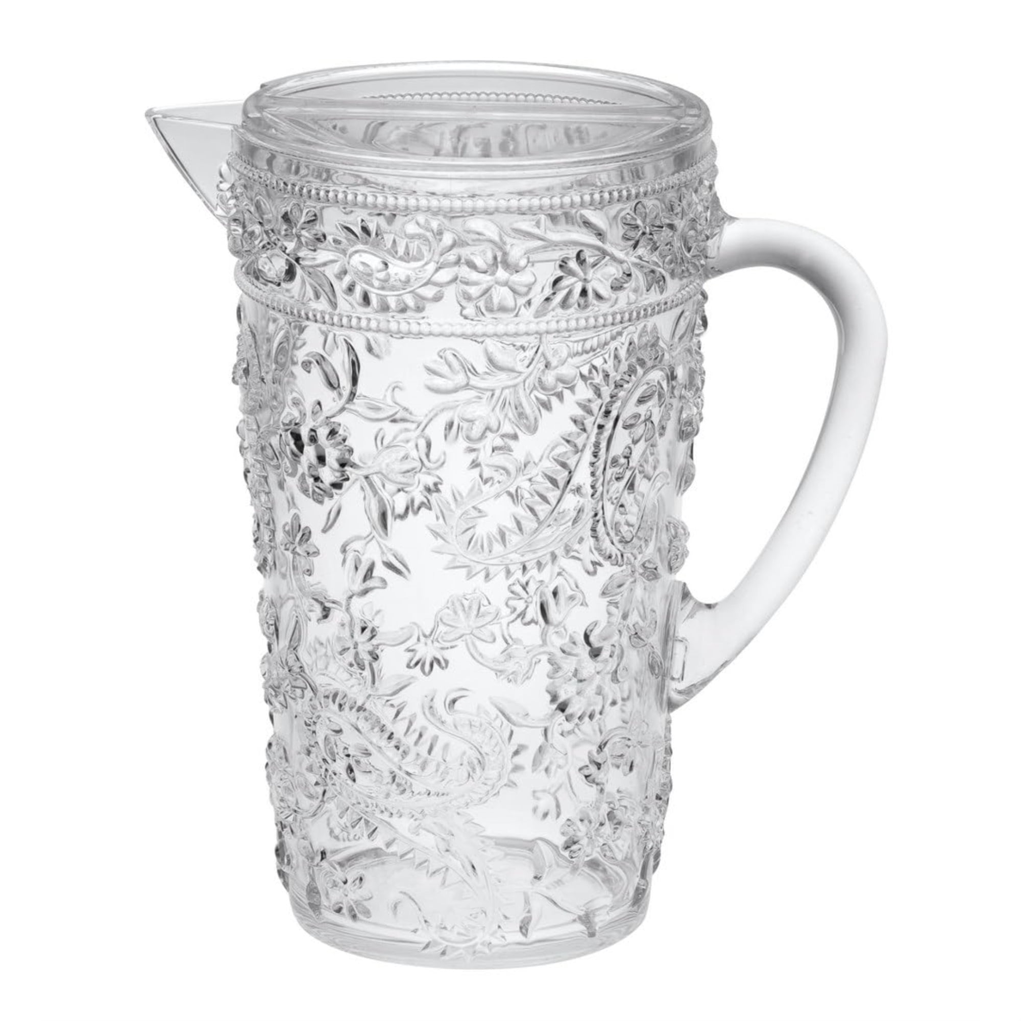 Acrylic Paisley Pitcher - Clear 2.5 qt