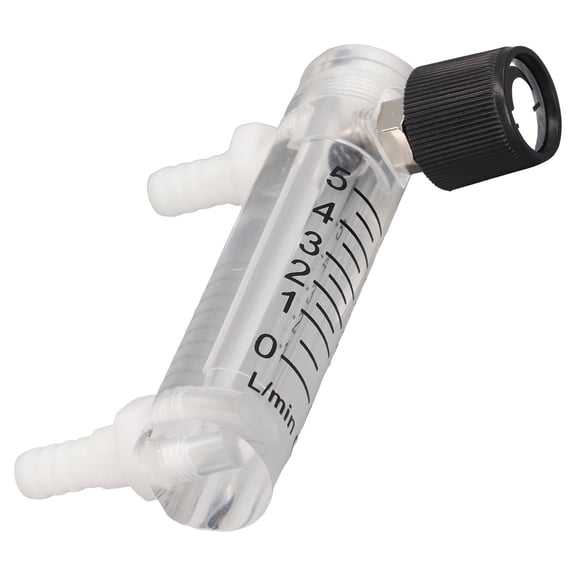 Acrylic Panel Mount Air Flow Meter, 0-5LPM Adjustable Range, High Accuracy Gas Flow Gauge with Clear Scale