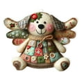 thumbnail image 1 of Acrylic Patchwork Animal Flat Style Ornaments - Cute Animal Figures for Christmas Tree Decor and Home Decoration, Hanging Pendants for Xmas Holiday, 1 of 8