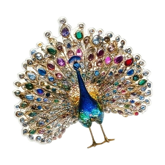 Acrylic Peacocks Statue Figurines Sculpture Home Decors Tabletop Centerpieces Collectible Decorative Figurine