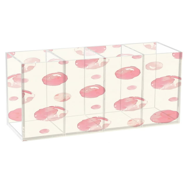 Acrylic Pen Holder Transparent 7.87x2.78x3.54 Inches 4 Plaid Pencil