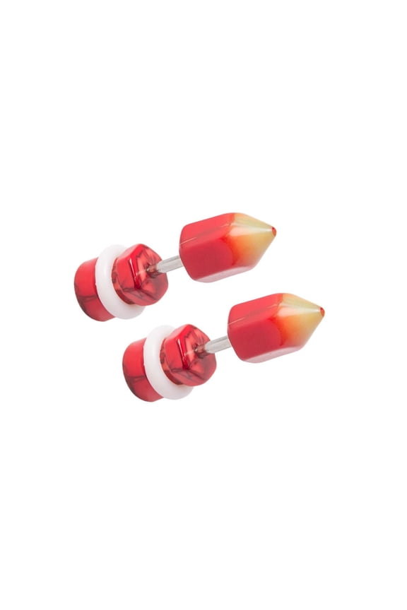 Acrylic Pencil Design Fake Cheater 16 Gauge Ear Plugs - 5 Colors Available