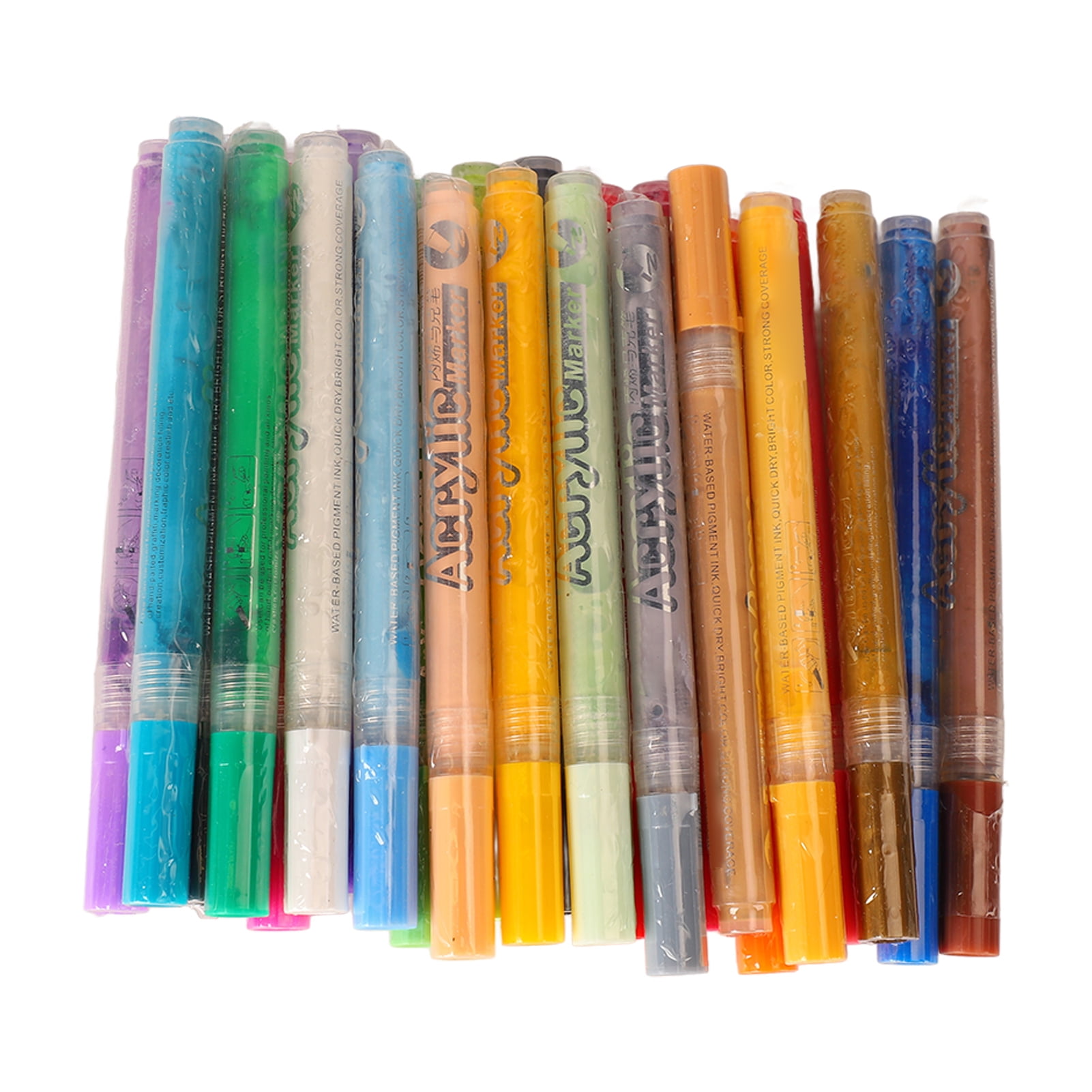 Acrylic Pens Set 24 Colors Waterproof Permanent Odorless Marker